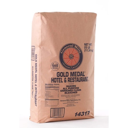 Gold Medal Hotel & Restaurant Bakers AP Enriched Bleached Flour 25lbs, PK2 16000-14317